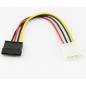 Preview: 4-Pin IDE Molex zu 15-Pin Serial ATA SATA Festplatte Power Adapter Kabel