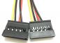 Preview: 4pin Molex Stecker auf 2x 15pin SATA Buchse IDE 18cm Y Stromkabel Splitter