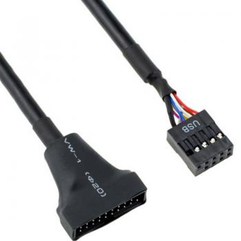 15cm USB 3.0 20pin Buchse auf USB 2.0 Motherboard intern 9pin Buchse Kabel