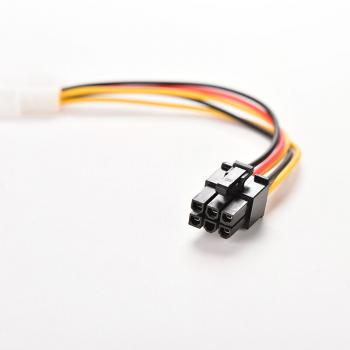 6 pin PCIe auf 4 pin Molex Grafikkarte Stromkabel PCIe Stromadapter Kabel PC