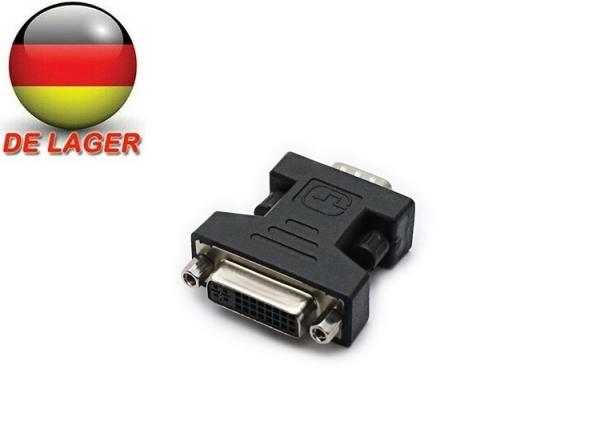VGA zu DVI Adapter VGA Stecker 15pol. an DVI Buchse (24+5 Pins) Monitoradapter