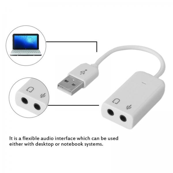 USB-virtueller 7.1-Kanal-Audio-Adapter-Adapter für externen 3D-Stereo-Soundkarte