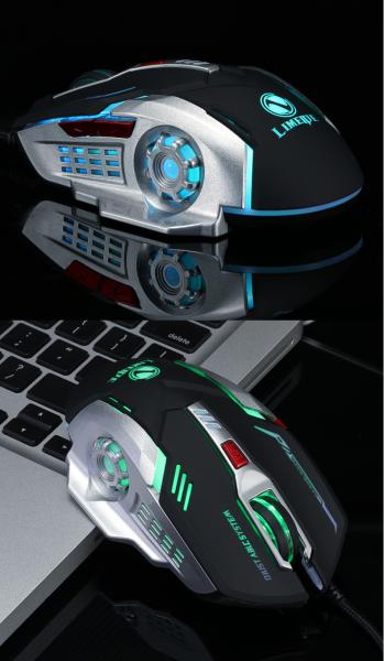 USB Gaming Maus 3200 DPI PC Computer mit LED Maus GAMER Mouse 6 Tasten