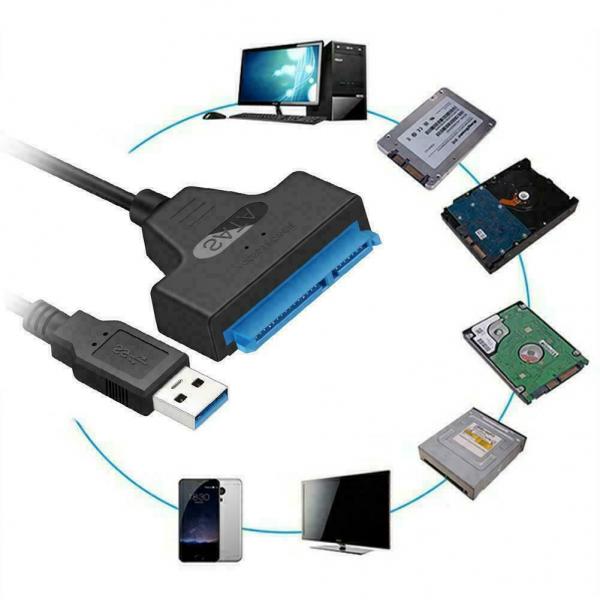 USB 3.0 zu SATA 22 Pin externes Adapter Kabel für 2.5" Festplatte HDD SSD