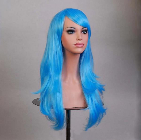 Cosplay Gelockt Haar Wig Perücke 70cm Halloween Karneval modell7005
