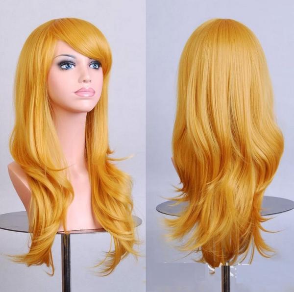 Cosplay Gelockt Haar Wig Perücke 70cm Halloween Karneval modell7005